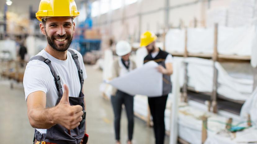 Man giving thumbs up